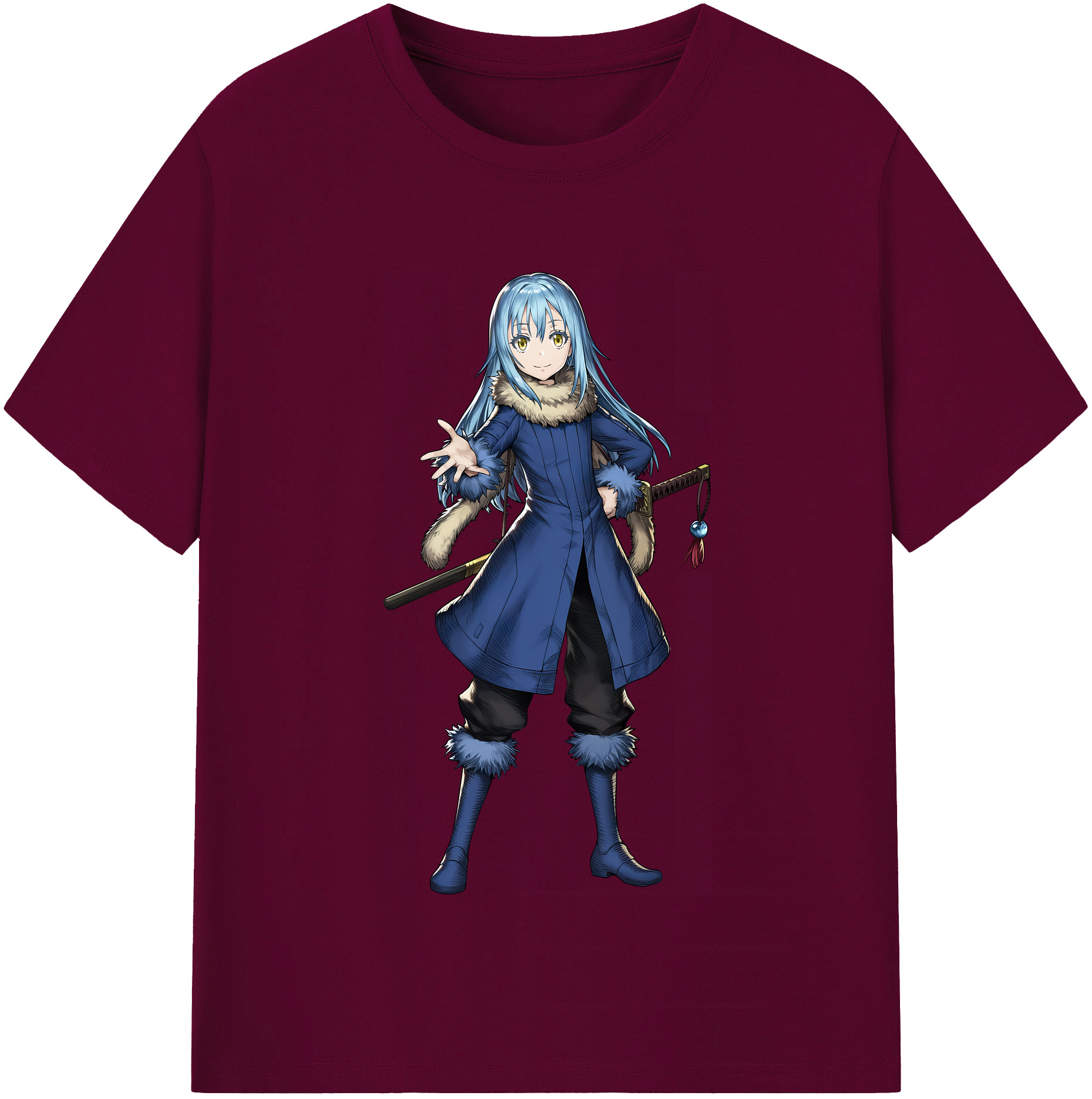 （画像用） 転スラ Regarding Reincarnated to Slime レディースカジュアルプリントTシャツ（綿100％）